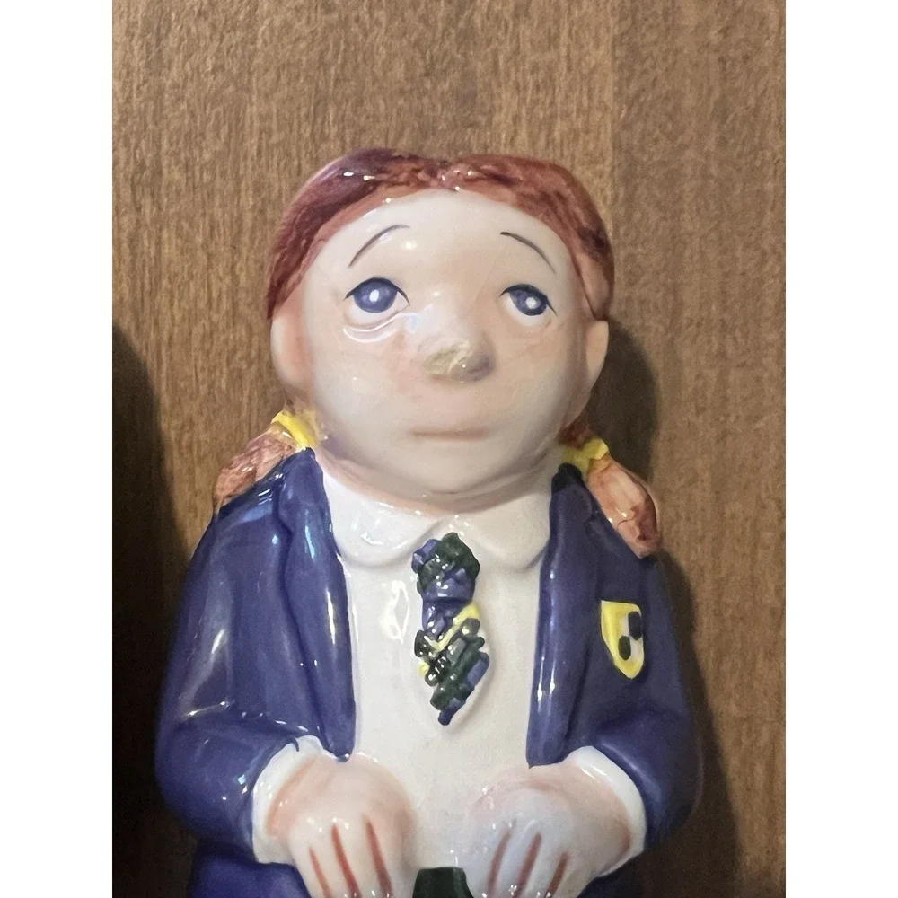 Nun & Catholic School Girl Salt & Pepper Shakers Ceramic Church Religion Vintage